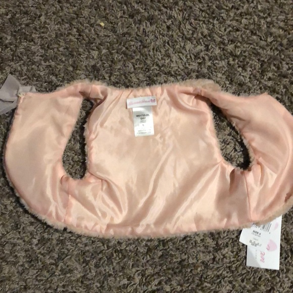 New Bonnie Jean Pink Soft Fur Vest Size 5 - Picture 6 of 10